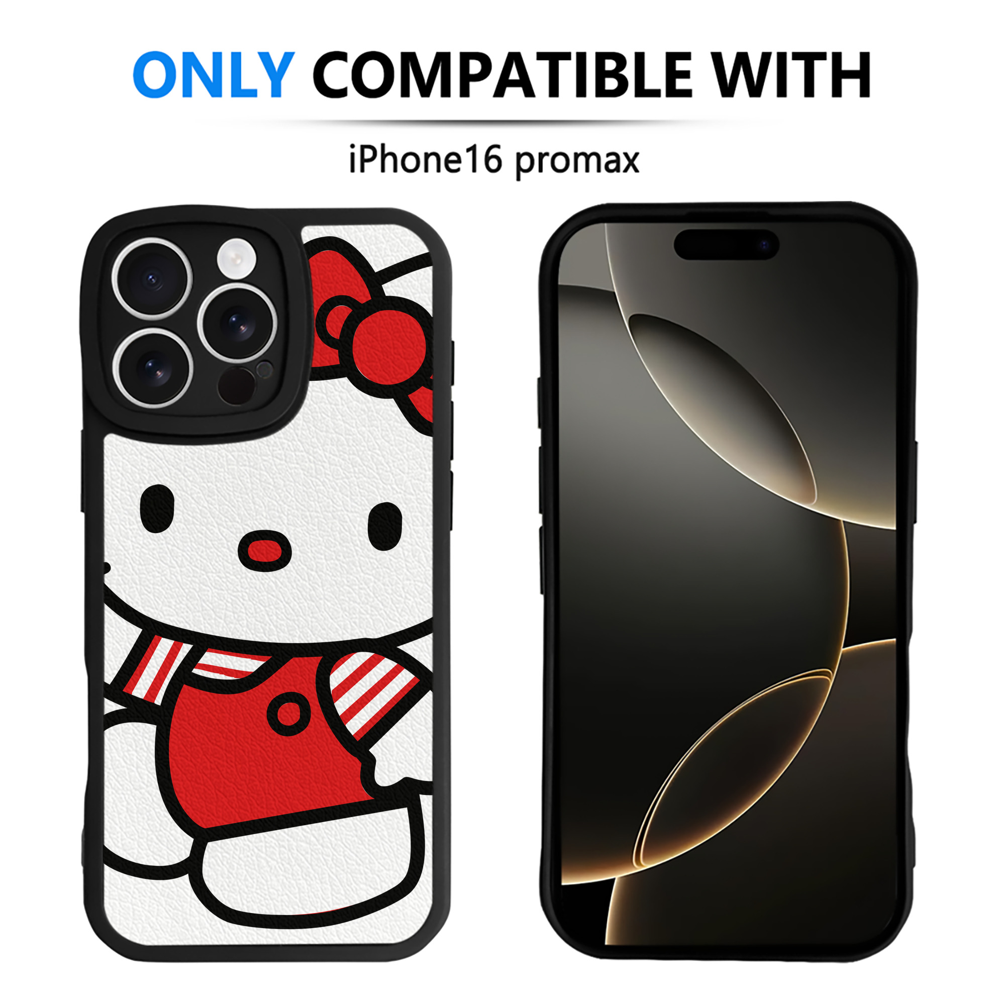 （画像用） Hello Kitty ハローキティ 【iPhone 16シリーズ対応】シリコンスマホケース（レザー調） 材質：シリコン